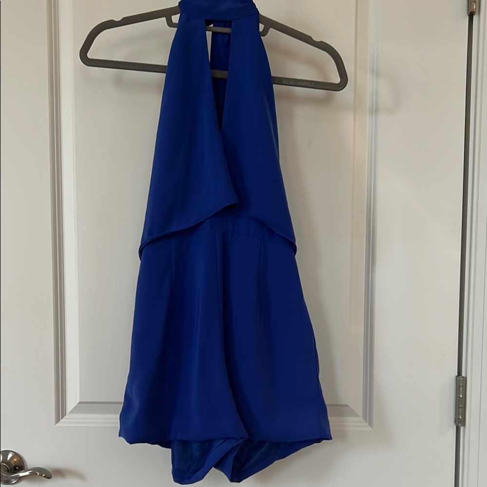 Mustard Seed Royal Blue Halter Romper